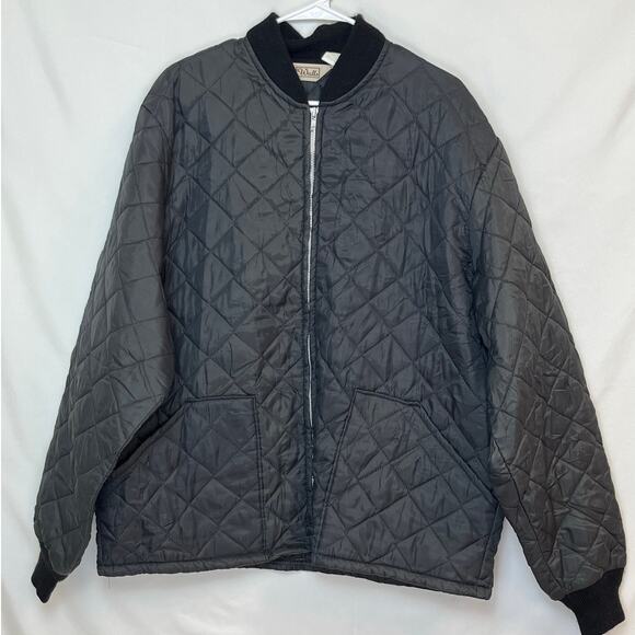 Walls Blizzard Proof Men’s XL Black Quilted Jacket Long Sleeve Zip Front Coat - Picture 1 of 7